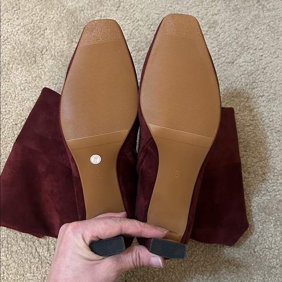 Tall Faux Suede Burgundy Boots. NWT in Box - Picture 10 of 15
